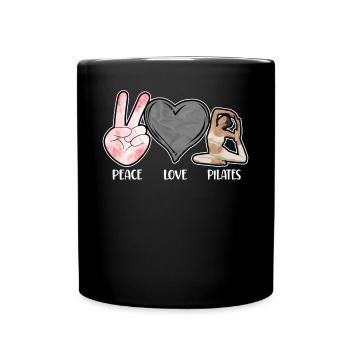 Pilates Instructor Teacher Peace - Tasse einfarbig - Schwarz - Vorne