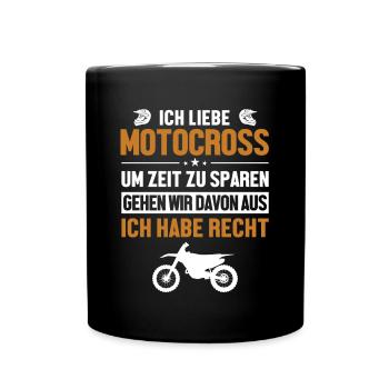 Motocrossliebhaber chapeau immer Recht Racing Riders - Mug uni - noir - Devant
