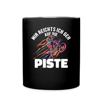 Mir reichts ich geh auf die Piste Supermoto - Full Colour Mug - black - Front