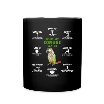 Molina Parakeet Parrot Bird Parakeet - Full Colour Mug - black - Front