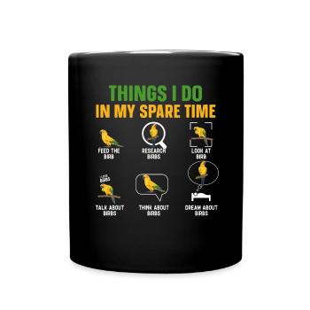 Parakeet Parrot Parakeet Bird - Full Colour Mug - black - Front