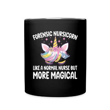 Nursicorn médico-légale comme une infirmière normale cadeaux - Mug uni - noir - Devant
