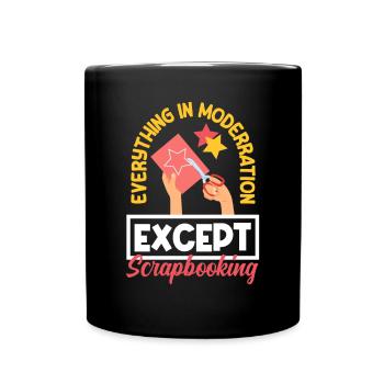 Erinnerungsbuch Scrapbook Sammelalbum Einklebebuch - Tasse einfarbig - Schwarz - Vorne