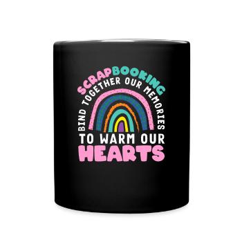 Erinnerungsbuch Scrapbook Sammelalbum Einklebebuch - Tasse einfarbig - Schwarz - Vorne
