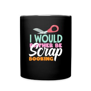Erinnerungsbuch Scrapbook Sammelalbum Einklebebuch - Tasse einfarbig - Schwarz - Vorne