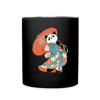 Panda Ours Geisha Panda géant japonais - Mug uni - noir - Devant
