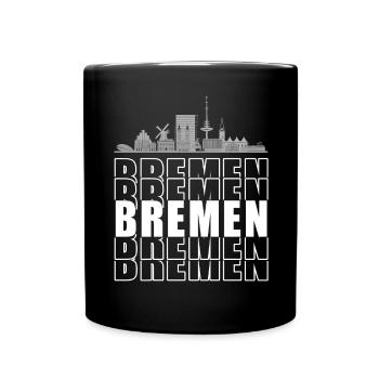 Brême Hanséatique Ville Silhouette Horizon - Mug uni - noir - Devant