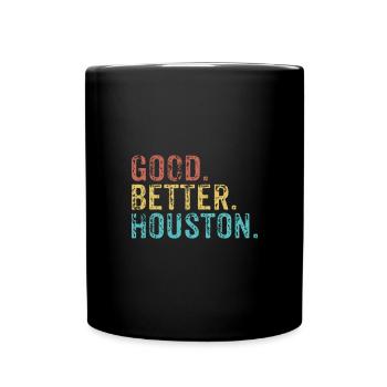 Cool guys are called houston - Tasse einfarbig - Schwarz - Vorne