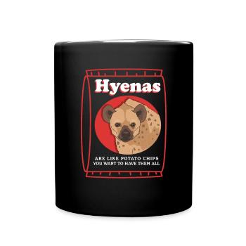 Hyène, hyène tachetée, cadeau de hyène - Mug uni - noir - Devant