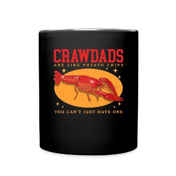 Flusskrebs Edelkrebs Meeresfrüchte Geschenk - Tasse einfarbig - Schwarz - Vorne