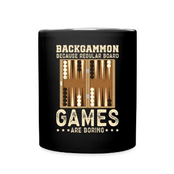 Cadeau de jeu de société Backgammon joueur de backgammon - Mug uni - noir - Devant