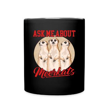 Suricate drôle suricate suricate cadeau - Mug uni - noir - Devant