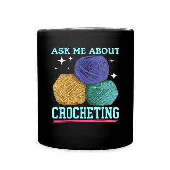 Crochet Crochet Crochet fil Crochet cadeau - Mug uni - noir - Devant