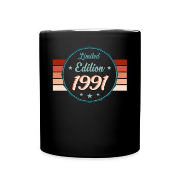 Vintage 1991 – Retro Highlight Gift - Full Colour Mug - black - Front