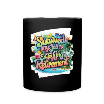 Life Stage Retreat Surreal Illustration - Full Colour Mug - black - Front