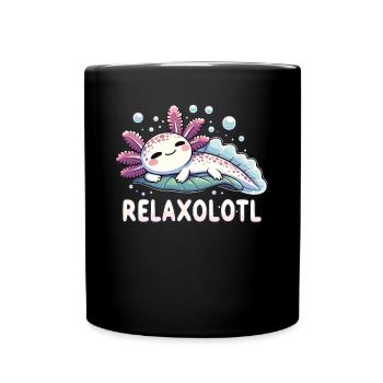 Relaxolotl Axolotl Lover Cute Animals Relax - Full Colour Mug - black - Front