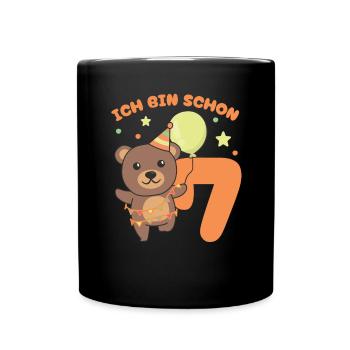 J’ai déjà 7 ans d’anniversaire pour les enfants - Mug uni - noir - Devant