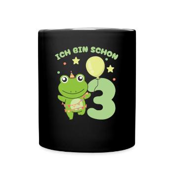 I've Been 3 Frogs Birthday Kids - Full Colour Mug - black - Front