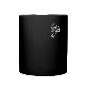 Motocross Logo Emblem Supermoto Motorcycle Racing - Full Colour Mug - black - Front