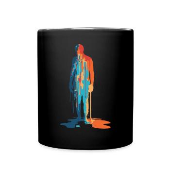 Explosion of color Modern Silhouette - Full Colour Mug - black - Front