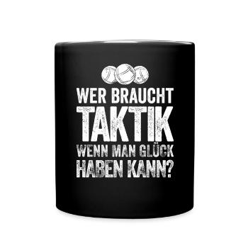 Qui a besoin de tactique ? Joueurs de pétanque et de pétanque - Mug uni - noir - Devant