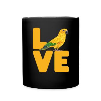 Parakeet Parrot Parakeet Bird - Full Colour Mug - black - Front