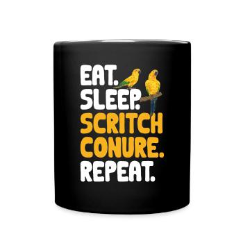 Parakeet Parrot Parakeet Bird - Full Colour Mug - black - Front