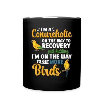 Parakeet Parrot Parakeet Bird - Full Colour Mug - black - Front
