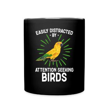 Parakeet Parrot Parakeet Bird - Full Colour Mug - black - Front