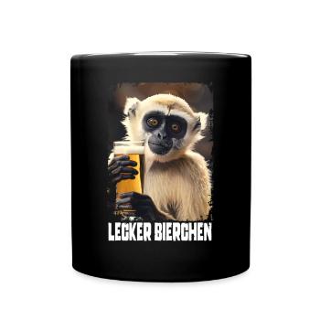 Delicious Beer Gibbon - Full Colour Mug - black - Front