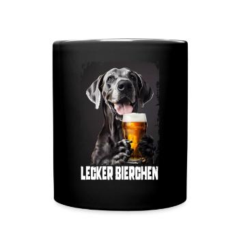 Délicieuse bière Dogue Allemand - Mug uni - noir - Devant