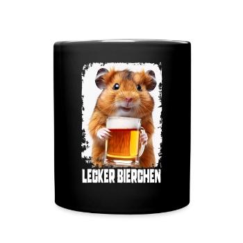 Hamster à la bière délicieuse - Mug uni - noir - Devant