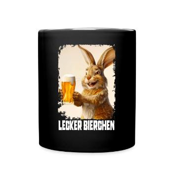 Lapin à la bière délicieuse - Mug uni - noir - Devant