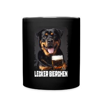 Délicieuse bière Rottweiler - Mug uni - noir - Devant