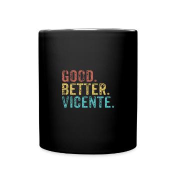 Les mecs cool s’appellent vicente - Mug uni - noir - Devant