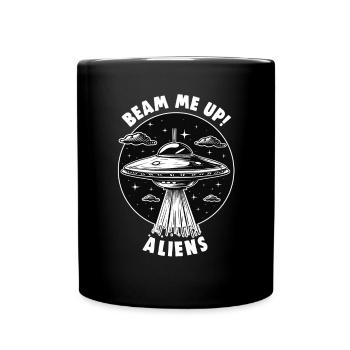 SciFi and Extraterrestrial Aliens and UFO Fan - Full Colour Mug - black - Front