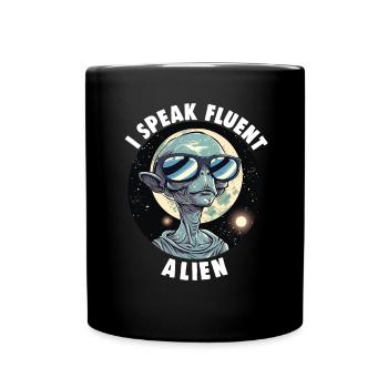 SciFi and Extraterrestrial Aliens and UFO Fan - Full Colour Mug - black - Front