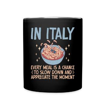 Italian Food Gifts - Tasse einfarbig - Schwarz - Vorne