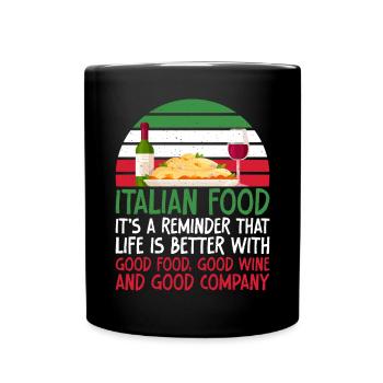 Italian Food Gifts - Full Colour Mug - black - Front