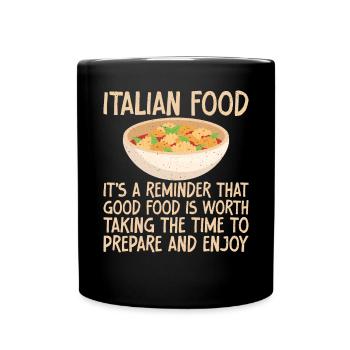 Italian Food Gifts - Tasse einfarbig - Schwarz - Vorne