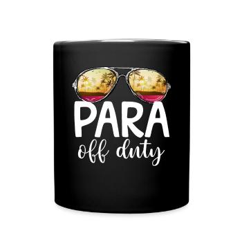 Para Off Duty Paraprofessioneller Retro - Tasse einfarbig - Schwarz - Vorne