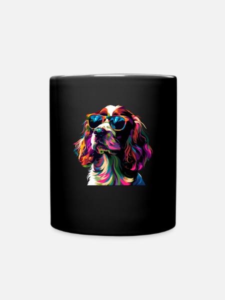 Springer Spaniel - Full Colour Mug - black