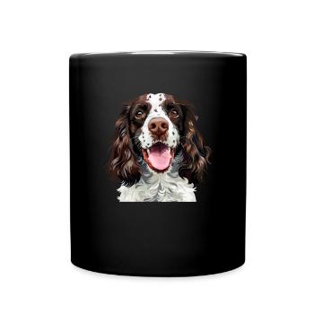 springer spaniel - Tasse einfarbig - Schwarz - Vorne