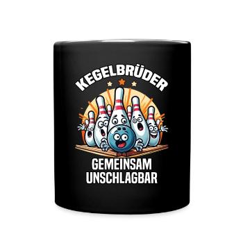 Kegelbrüder Kegel Kegelverein Design zum Kegeln - Full Colour Mug - black - Front