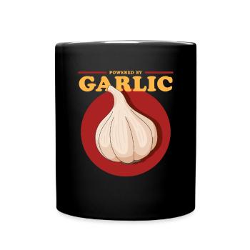 Knoblauch Knoblauchliebhaber Geschenk - Tasse einfarbig - Schwarz - Vorne