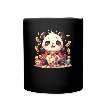 Panda Bear Meniki Neko Panda géant japonais - Mug uni - noir - Devant