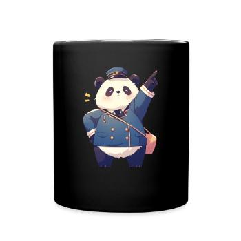 Pandabär Japanischer Shinkansen Riesenpanda - Tasse einfarbig - Schwarz - Vorne