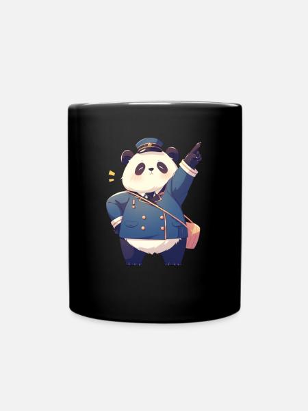 Panda Ours Japonais Shinkansen Panda Géant - Mug uni - noir