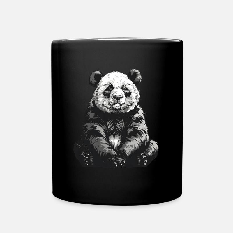 Pandabär Japanischer Riesenpanda - Tasse einfarbig - Schwarz