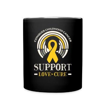 Sensibilisation au cancer chez l’enfant Chimiothérapie Combattre le cancer - Mug uni - noir - Devant
